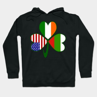 Bulgaria Ireland USA Shamrock Flags Hoodie